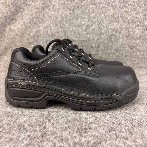 Hytest Shoes - ✅Womens 6 Hytest Opanka Oxford SR/EH/OR Work Shoes Black Leather Safety Toe Boot
